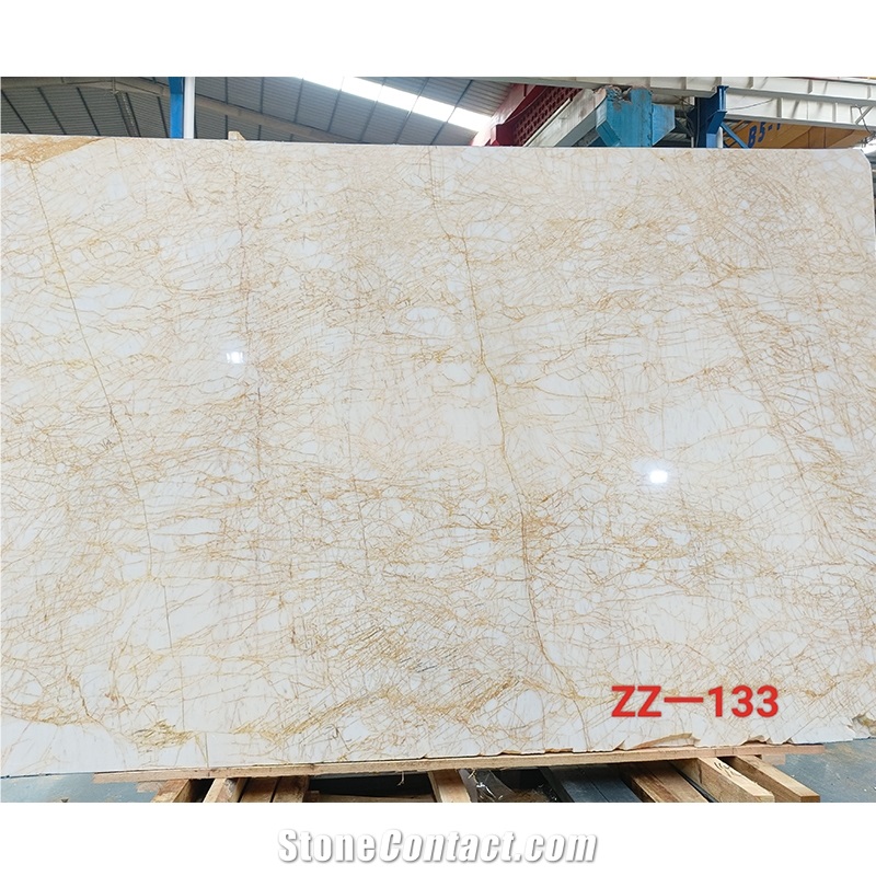 Polishing  Factory Price Golden Spider Marble For Floor