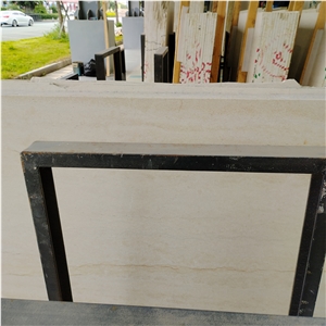 White Mocha Limestone Slabs Fine Grain Ivory Cream For Tops