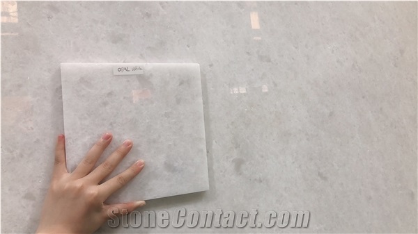 Opal White Marble Stone Origin Vietnam For Building