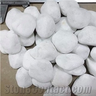 Snow White Tumbled Garden Pebble Vietnam Stone Landscape
