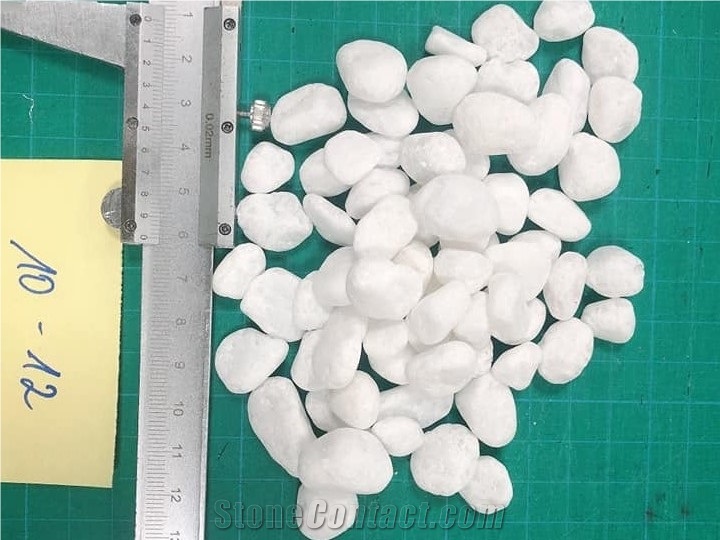Snow White Tumbled Garden Pebble Vietnam Stone Landscape