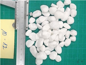 Snow White Tumbled Garden Pebble Vietnam Stone Landscape