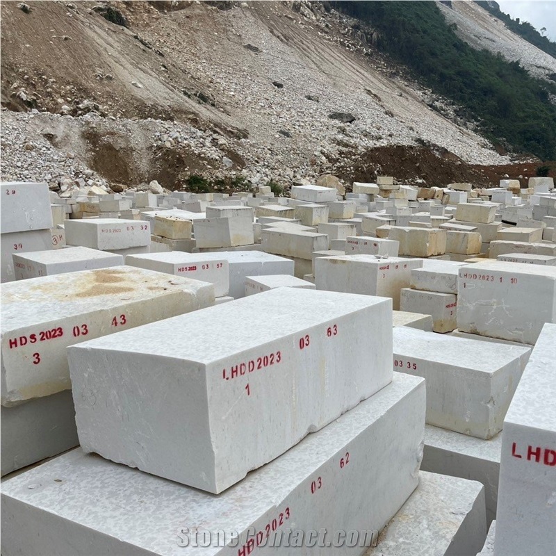 Vietnam Crystal White Marble Block