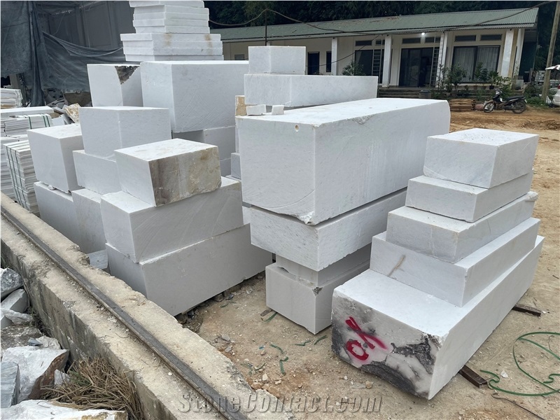 Vietnam Crystal White Marble Block