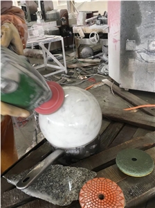 Marble Landscaping Balls White Carrara Road Parking Bollards