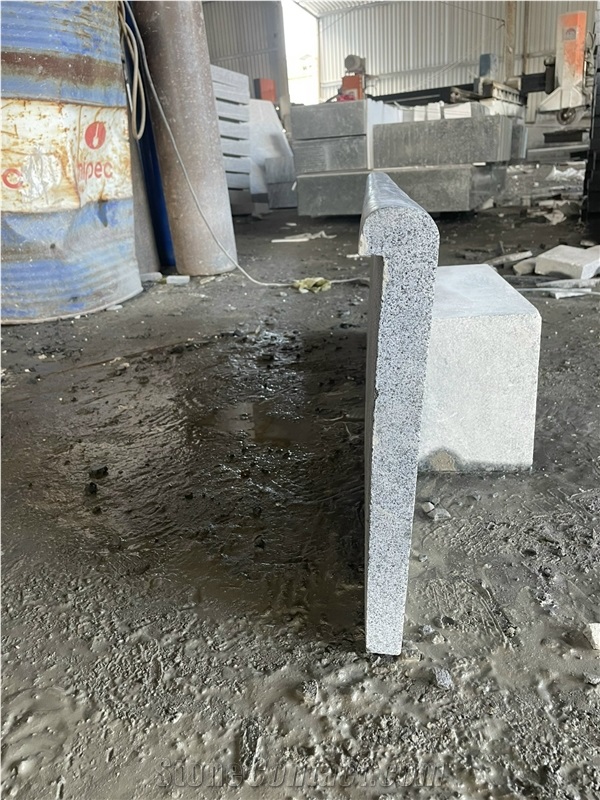 Vietnam G654 Dark Grey Granite Bullnose Pool Coping, Pool Pavers