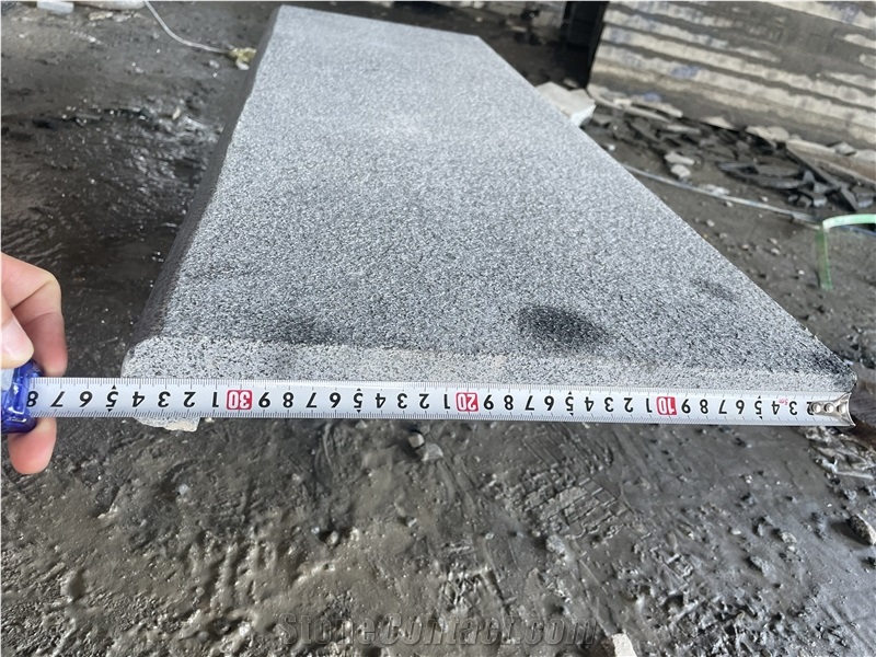 Vietnam G654 Dark Grey Granite Bullnose Pool Coping, Pool Pavers