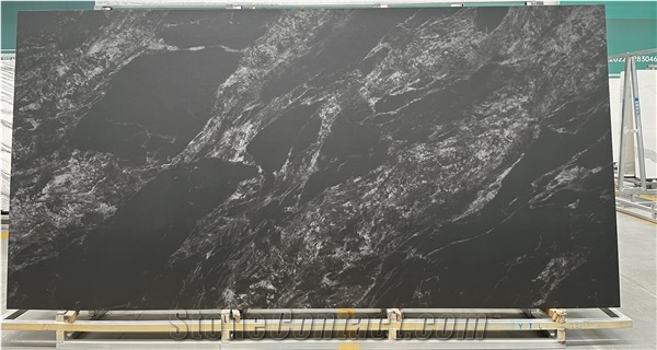 Full Body Limitless Applications Black Sky Nano Stone Slabs
