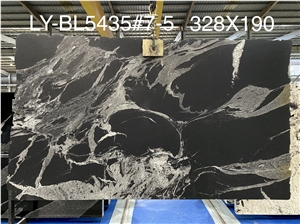 Polished Finish Black Fantasy Quartzite Slabs