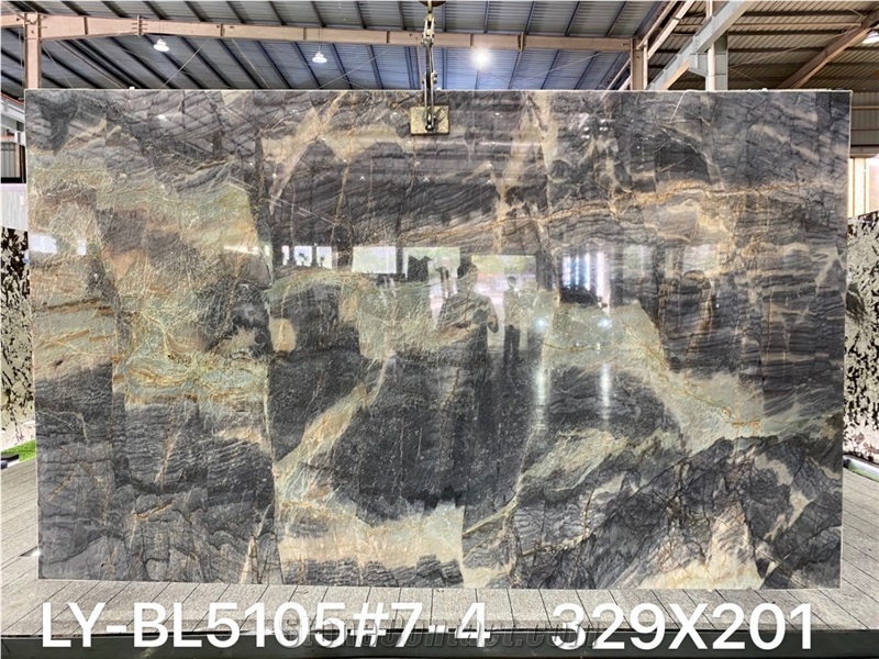 Polished Finish Spring Breeze Quartzite Slabs