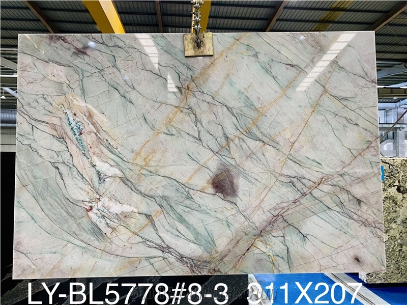 Polished Finished Aurora Borealis Quartzite Slabs