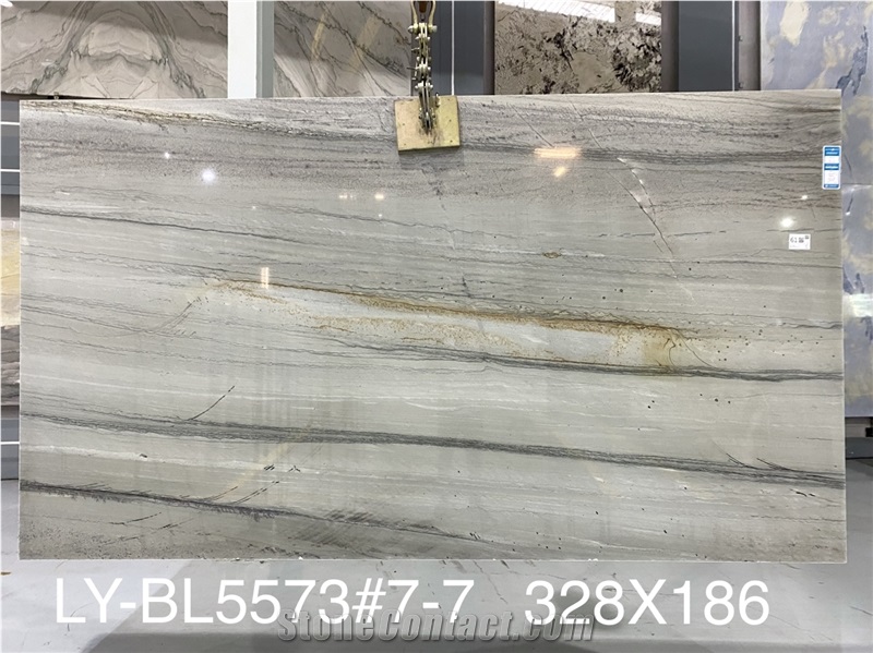 Polished Finished Silver Shadow Grey Quartzite Slabs