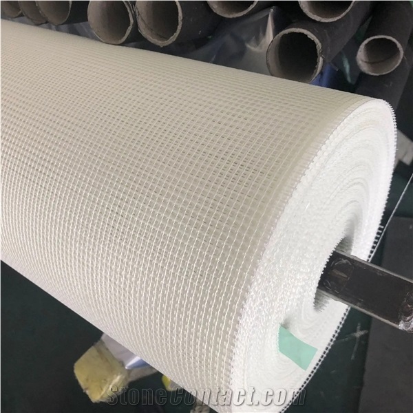 Agglomerated Marble Stone Back Fiberglass Mesh