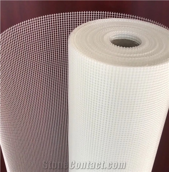 Agglomerated Marble Stone Back Fiberglass Mesh