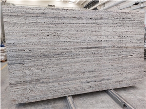 Light Silver Travertine Slab