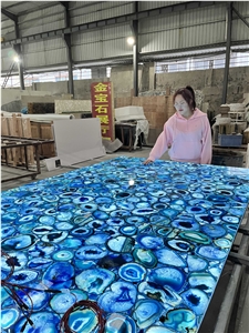 Backlit Agate Gemstone Slabs, Semiprecious Stone Panels