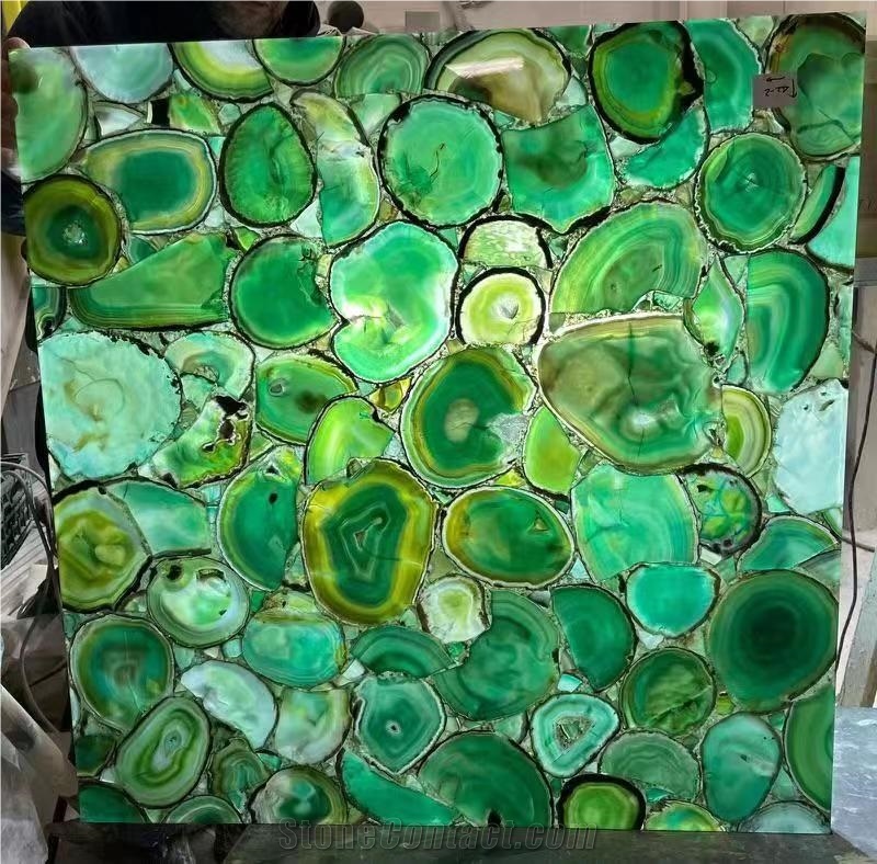 Backlit Agate Gemstone Slabs, Semiprecious Stone Panels