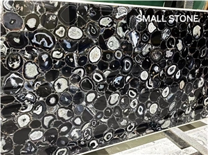 Black Agate Semiprecious Stone