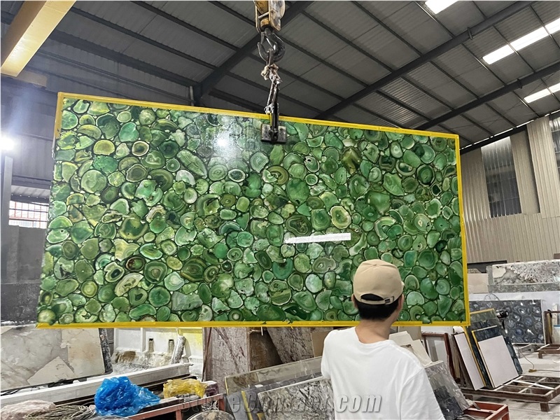 Green Agate Semiprecious Stone,Semiprecious Wall Stone