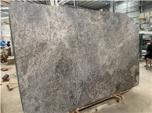 Iran Silver Travertine Slabs  Cross-Cut Honed