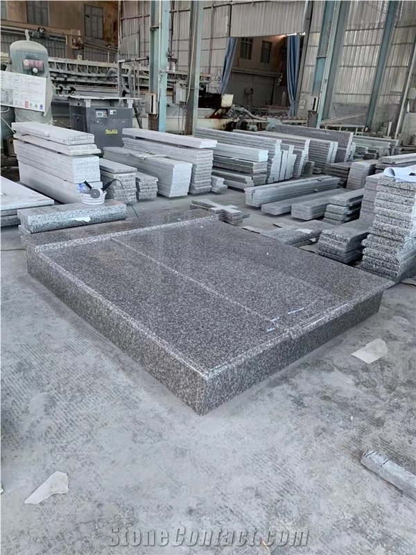 China Pink Granite Tombstone，G664 Granite Monument