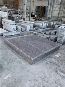 China Pink Granite Tombstone，G664 Granite Monument