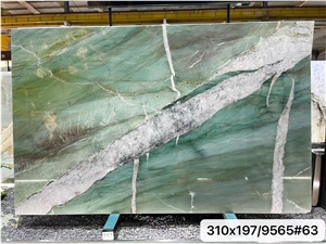 Patek Philippe Green Crystal Quartzite Slabs For Wall Decor
