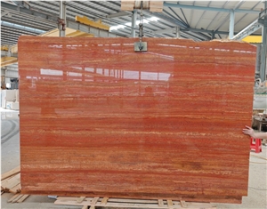 Red Travertine Slabs