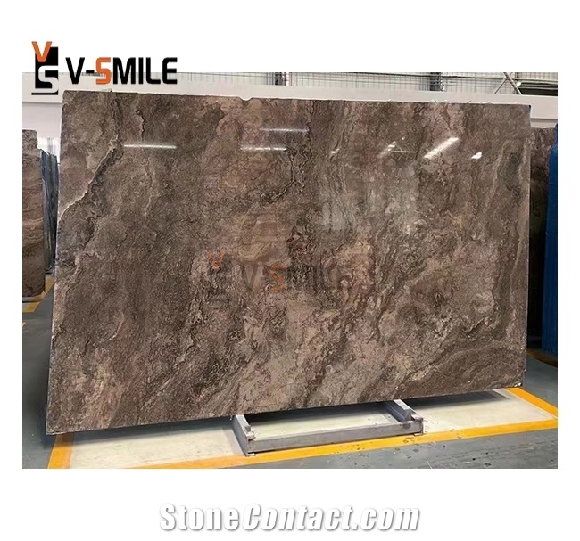 Moon Valley Black Wave Grey Marble Slab
