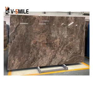 Moon Valley Black Wave Grey Marble Slab