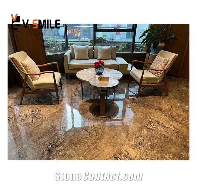 Moon Valley Black Wave Grey Marble Slab