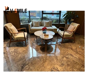 Moon Valley Black Wave Grey Marble Slab
