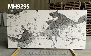 Optimustone Black Quartz Slabs,Black Engineered Marble