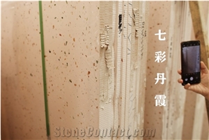 Optimustone Rosa Pink Precast Terrazzo Slabs,Rosa Floor Tile