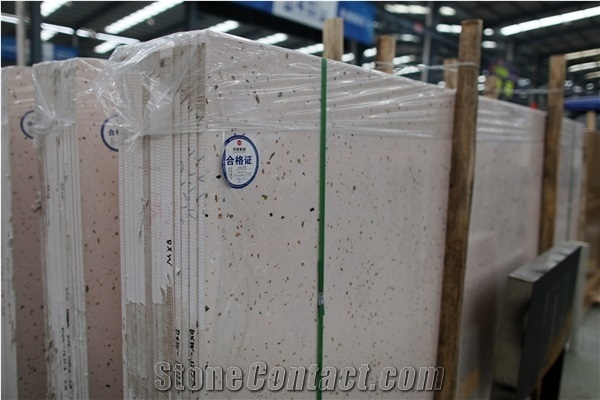 Optimustone Rosa Pink Precast Terrazzo Slabs,Rosa Floor Tile