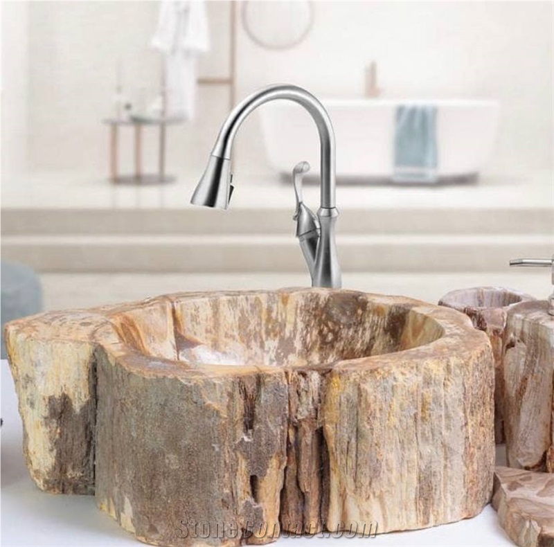 Wash Basins In Petrified Wood Indonesia