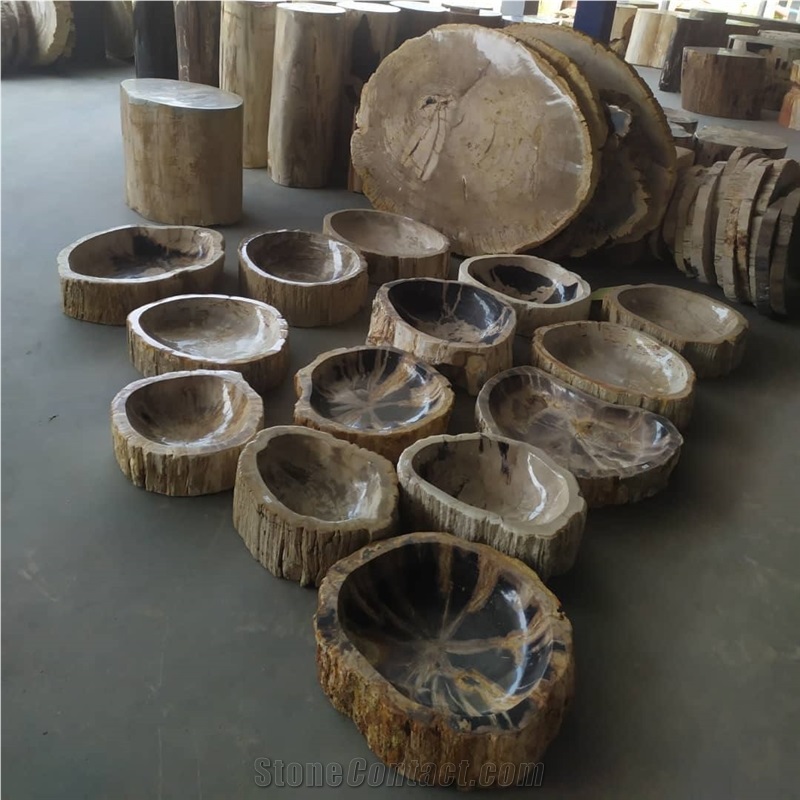 Wash Basins In Petrified Wood Indonesia