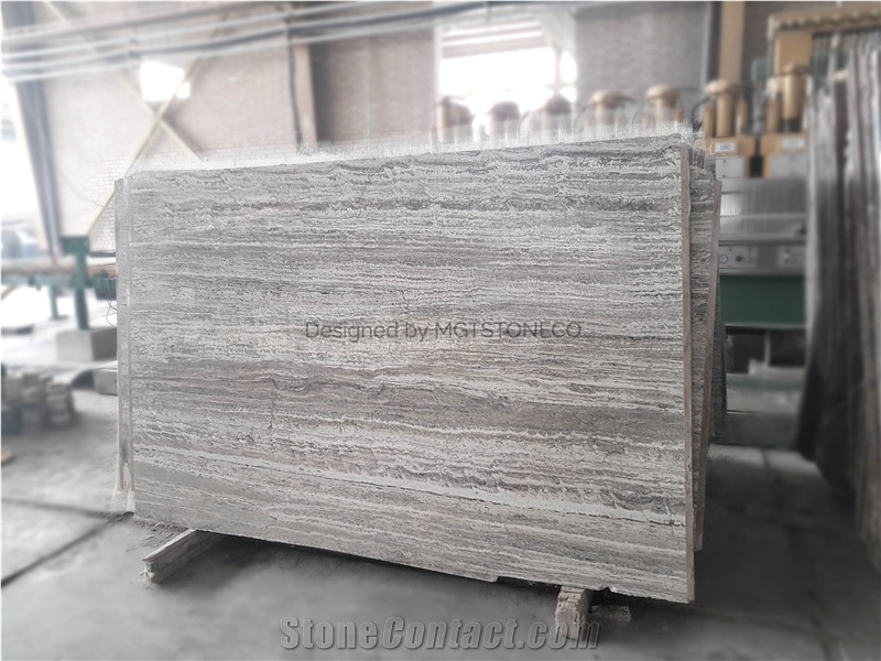 Marjan Silver Travertine Slabs