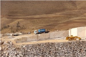 Marjan Silver Travertine Quarry