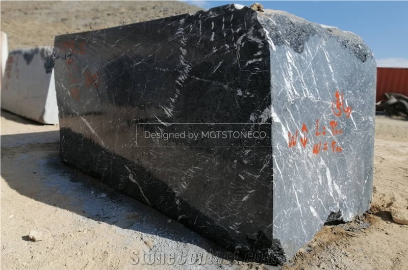 Royal Black Marble Block