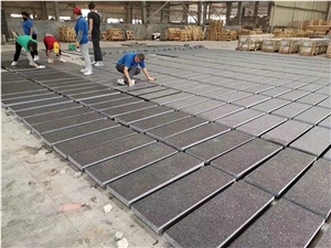 Londra Black G654 Granite Flamed Brushed Thick Slabs