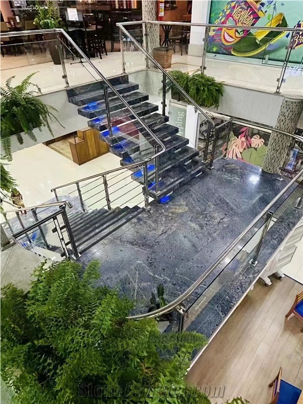 Natural Blue Azul Bahia Granite Stair, Step & Risers