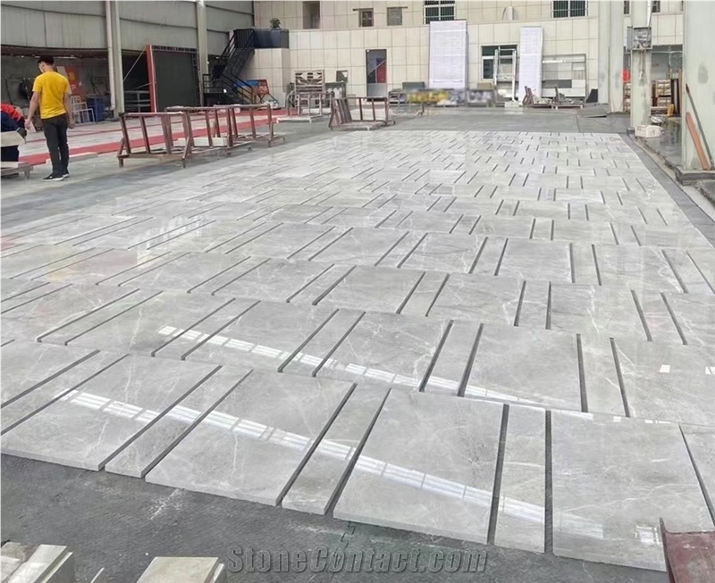 Turkey Castle Gray Marble Floor Tiles For Project