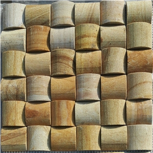 CNC Carved 3D Sandstone Mosaic Wall Cladding