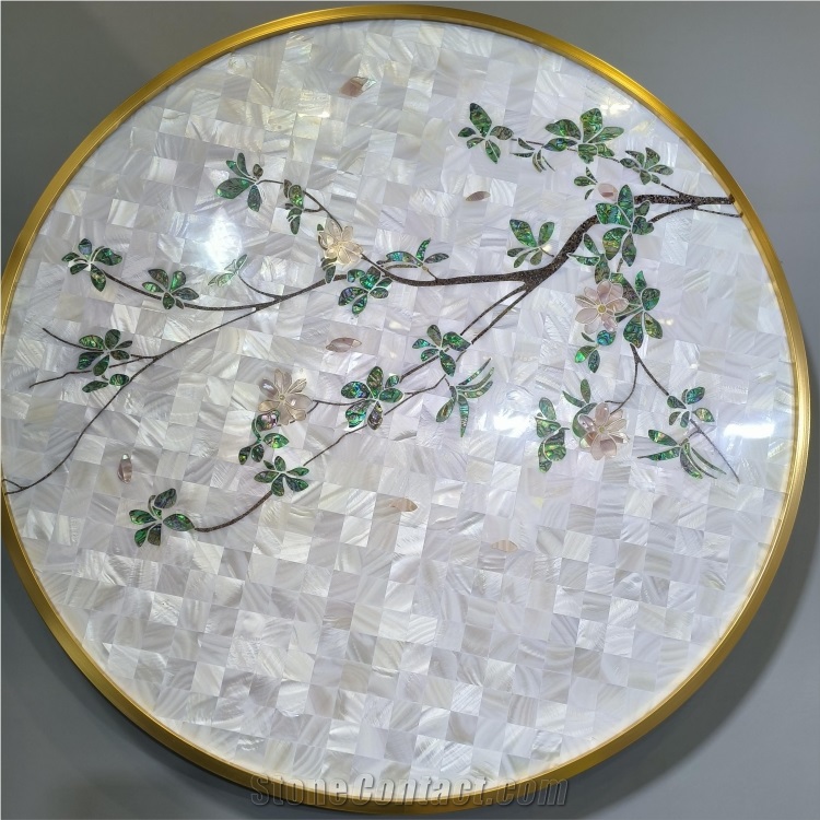 Shell Mosaic Tiles Natural Shell Mother Of Pearl Mosaic
