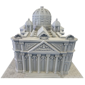 San Pietro Basilica Replica Carved White Marble