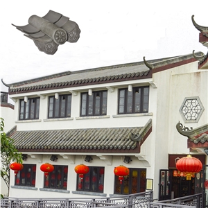 Chinese Tea House Grey Terracotta Antique Clay Roof Tiles