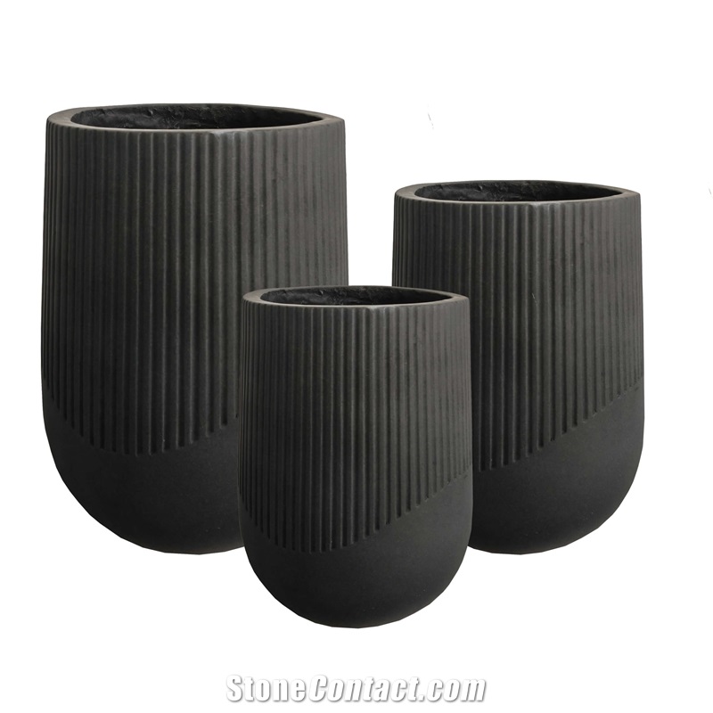 Fiber Clay Pots Flower Pots Planter For Home Outdoor Garden