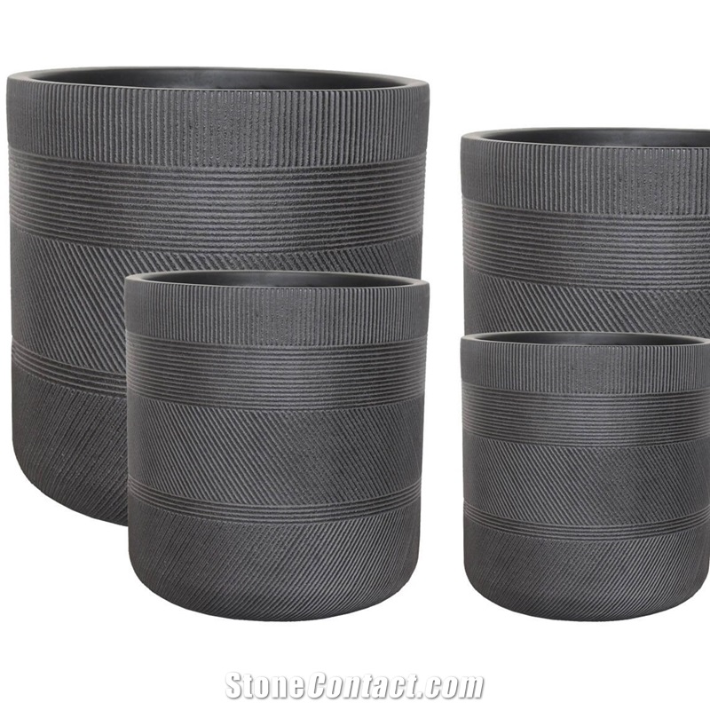 Fiber Clay Pots Flower Pots Planter For Home Outdoor Garden