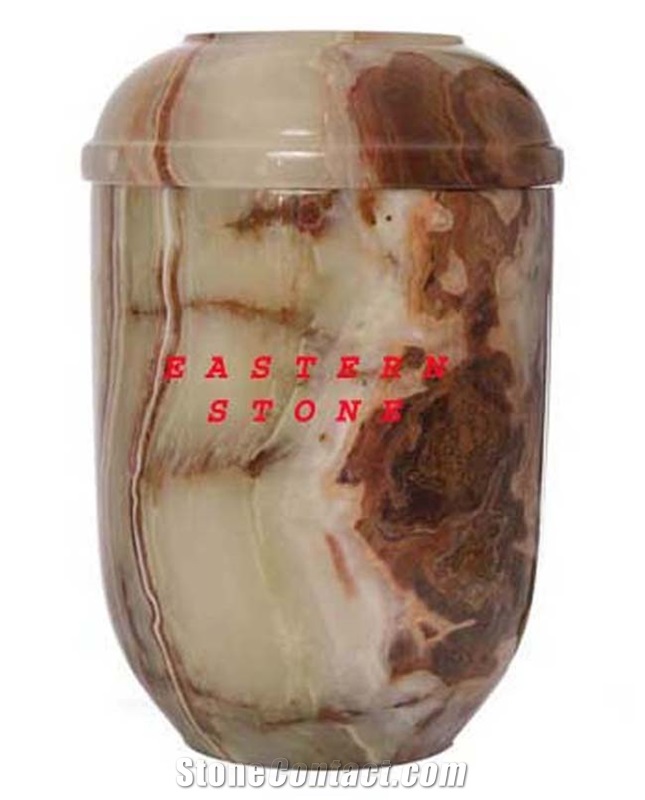 Veronio Beige Marble Cremation Urn Jars